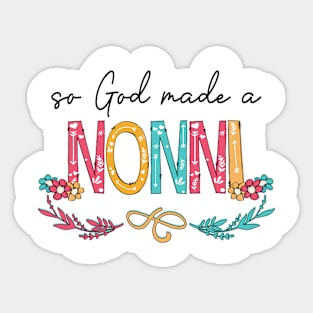 So God Made A Nonni Happy Mother's Day Sticker